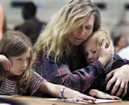 mom with kids in school